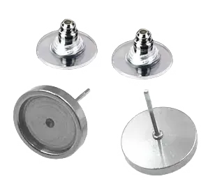 Post Earrings, Silver, 12mm